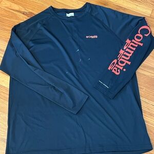 Columbia PFG Terminal Tackle XXL Long Sleeve Shirt - Navy Blue